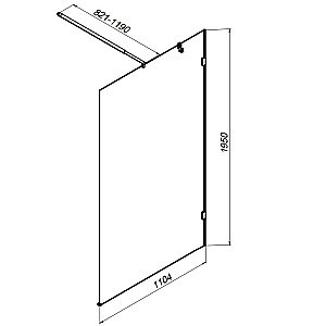 Душевое ограждение AM.PM X-Joy W94WI 110 W94WI-110-F1-MTE стекло прозрачное/профиль хром купить в интернет-магазине Sanbest