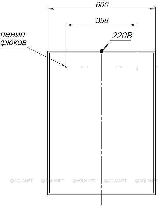 Зеркало Aquanet Nova Lite 60 белый в ванную от интернет-магазине сантехники Sanbest