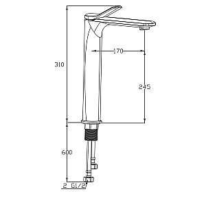 Смеситель для раковины Boch Mann BERNINA B XL BM9629 черный купить в интернет-магазине сантехники Sanbest