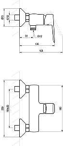 Смеситель для душа Ravak Life LF 032.20BL X070480 черный купить в интернет-магазине сантехники Sanbest