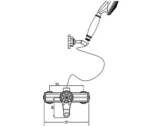 Смеситель для душа Bronze De Luxe WINDSOR 10123 купить в интернет-магазине сантехники Sanbest