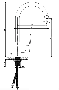 Смеситель для кухни Koller Pool Kvadro Start KS0500 хром купить в интернет-магазине сантехники Sanbest