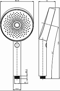 Душевая лейка Allen Brau Priority 3.0 5.31B20-GB золото брашированное купить в интернет-магазине сантехники Sanbest