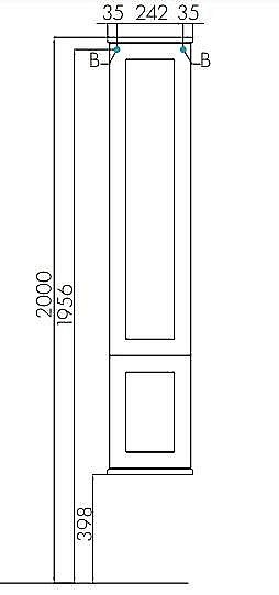 Шкаф-колонна Акватон Леон 30 дуб белый для ванной в интернет-магазине сантехники Sanbest