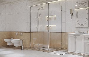 Душевой уголок Ambassador Abner 10011103 80x120 стекло прозрачное/профиль хром купить в интернет-магазине Sanbest