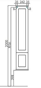 Шкаф-колонна Акватон Леон 30 дуб белый для ванной в интернет-магазине сантехники Sanbest