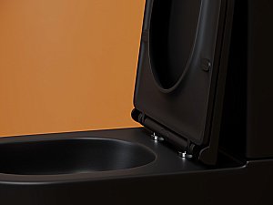 Унитаз напольный Ceramica Nova Metropol CN4001TMB черный матовый, с крышкой микролифт, с бачком, безободковый, слив-торнадо купить в интернет-магазине Sanbest