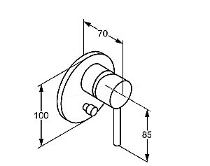 Смеситель для душа Kludi Bozz 38716N076 брашированное золото купить в интернет-магазине сантехники Sanbest