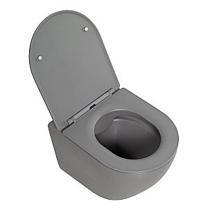 Унитаз подвесной BelBagno Colorato BB062CHR-GR безободковый, серый матовый купить в интернет-магазине Sanbest
