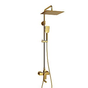 Душевая система WasserKraft Aisch 5500 SET2667 золото матовое купить в интернет-магазине сантехники Sanbest