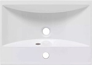 Тумба с раковиной Aquanet Нота New 50 344138+284237 белая глянцевая для ванной в интернет-магазине Sanbest