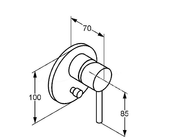 Смеситель для душа Kludi Bozz 38716N076 брашированное золото купить в интернет-магазине сантехники Sanbest