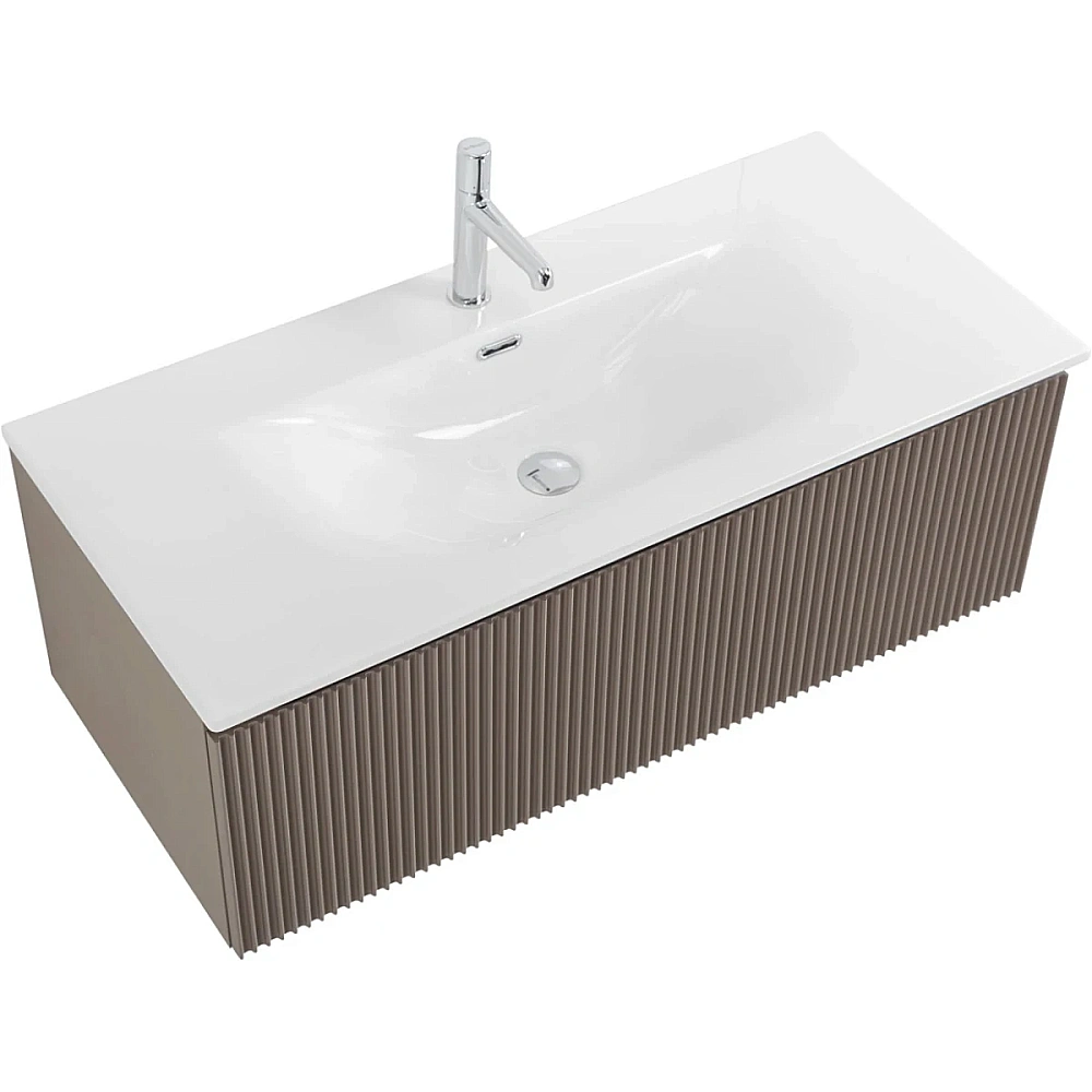 Тумба для раковины Belbagno UNO 100 UNO-1000-1C-SO-СO+BB-8099-100 бежевая матовая для ванной в интернет-магазине Sanbest