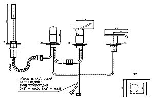 Смеситель на борт ванны RAV-Slezak LOIRA LR573.5PZ золото купить в интернет-магазине сантехники Sanbest