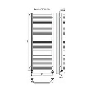 Полотенцесушитель водяной Terminus Виктория П27 500x1386 купить в интернет-магазине сантехники Sanbest