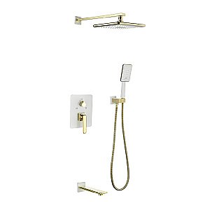 Душевая система Lemark Mista LM6422WG белая/золото купить в интернет-магазине сантехники Sanbest