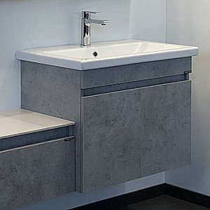 Тумба с раковиной Comforty Осло 00-00006118 70 бетон светлый для ванной в интернет-магазине Sanbest