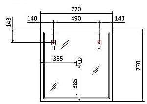 Зеркало Jorno Slide 80 Sli.02.77/W белое в ванную от интернет-магазине сантехники Sanbest