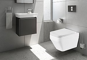 Унитаз подвесной WeltWasser MARBERG 410 + HOFBACH 041 GL-WT + MAR 410 SE GL-WT безободковый, с крышкой микролифт, слив-торнадо, с инсталляцией и белой глянцевой кнопкой купить в интернет-магазине Sanbest