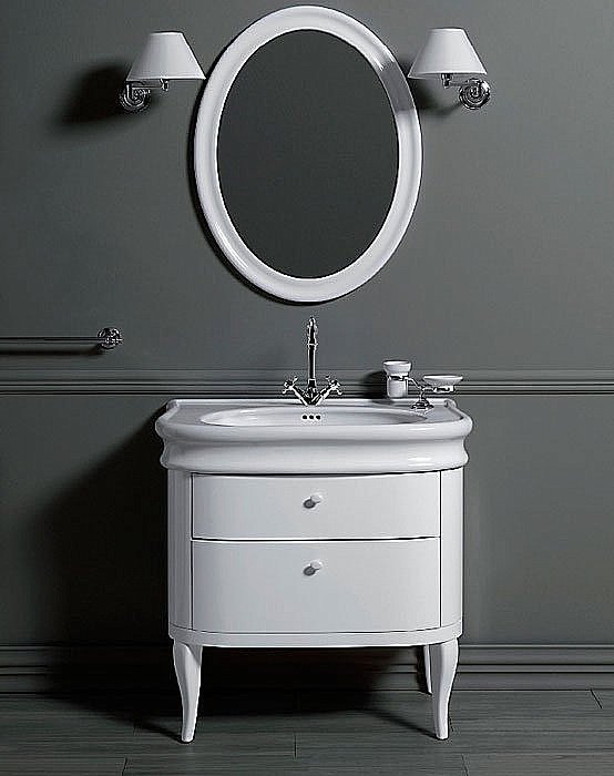 Тумба с раковиной SIMAS Lante 90 белая для ванной в интернет-магазине Sanbest