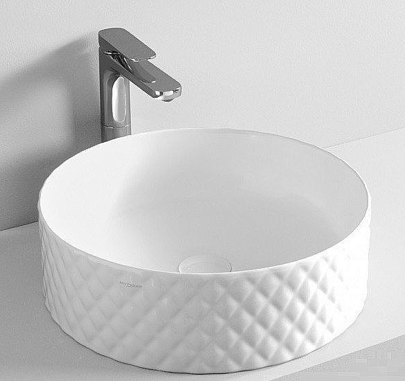 Раковина накладная Artceram Rombo 44 OSL009 01 00 белая купить в интернет-магазине Sanbest