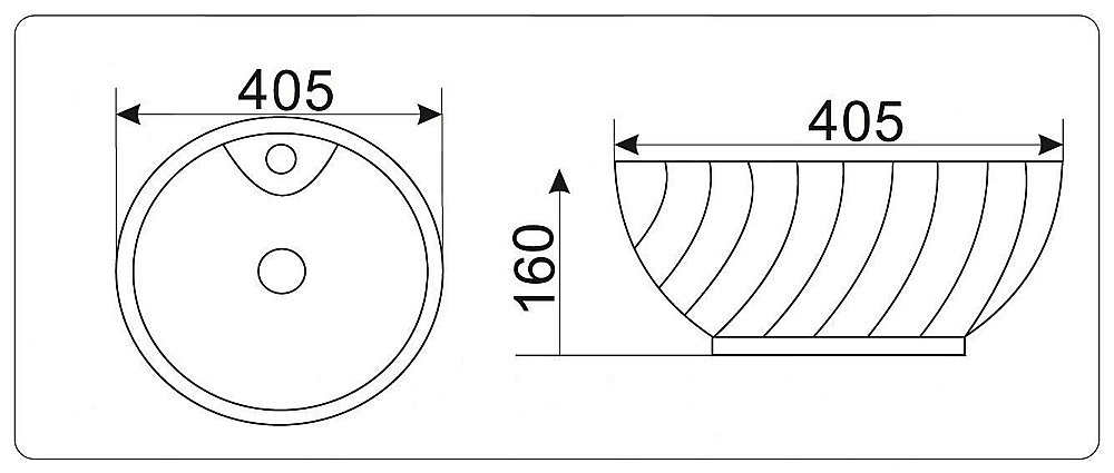 Раковина накладная Ceramalux N 40,5 9074 белая купить в интернет-магазине Sanbest