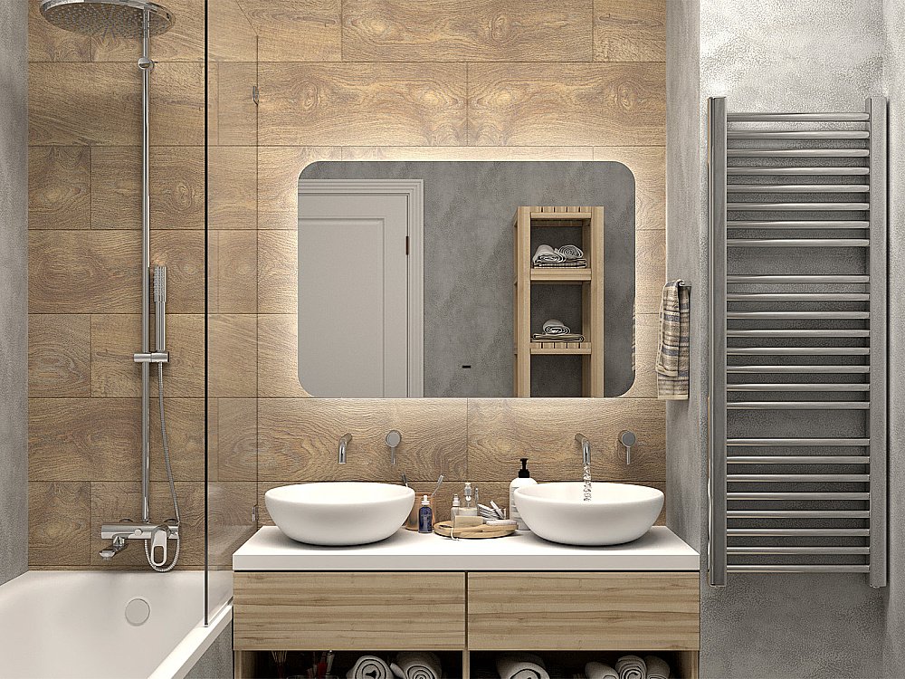 Зеркало Misty Адхил 100 АДХ-02-100/70-14 в ванную от интернет-магазине сантехники Sanbest