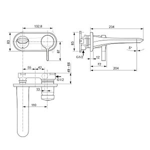 Смеситель для раковины Ideal Standard Melange A5591AA купить в интернет-магазине сантехники Sanbest