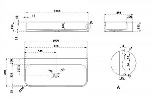 Раковина Abber Stein 100 AS2651-1.0 белая купить в интернет-магазине Sanbest