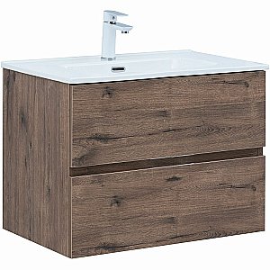 Тумба с раковиной Aquanet Алвита new 70 334185 дуб веллингтон табак для ванной в интернет-магазине Sanbest