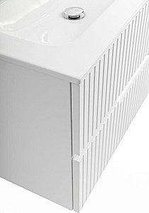 Тумба с раковиной Cezares DUET-N 80 DUET-N-800-2C-SO-BO белая матовая для ванной в интернет-магазине Sanbest