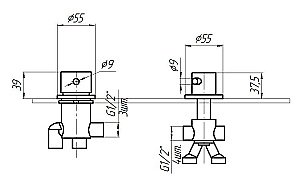 Смеситель для ванны Радомир Мини Бриз 1-27-3-0-0-608 хром купить в интернет-магазине сантехники Sanbest