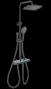 Душевая система с термостатом WONZON & WOGHAND MUSE Lumia, Черный матовый (WW-B4174-MB) купить в интернет-магазине сантехники Sanbest