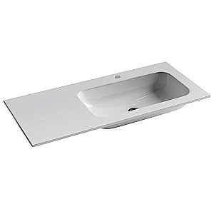 Тумба с раковиной Sancos SNOB T SNT100RW Bianco правая/белая матовая для ванной в интернет-магазине Sanbest