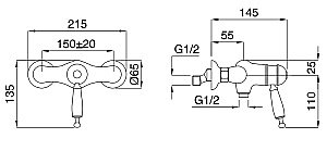 Смеситель для душа с термостатом Migliore Oxford ML.OXF-6339.BI золото купить в интернет-магазине сантехники Sanbest