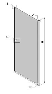 Душевая дверь NEW TRENDY SUPERIA BLACK 80 D-0332A стекло прозрачное/профиль черный купить в интернет-магазине Sanbest
