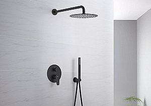 Душевая система Aquatek Бетта AQ1172MB черная матовая купить в интернет-магазине сантехники Sanbest