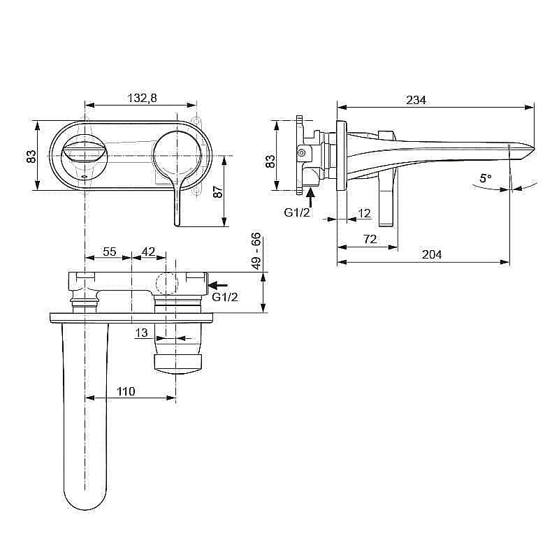 Смеситель для раковины Ideal Standard Melange A5591AA купить в интернет-магазине сантехники Sanbest