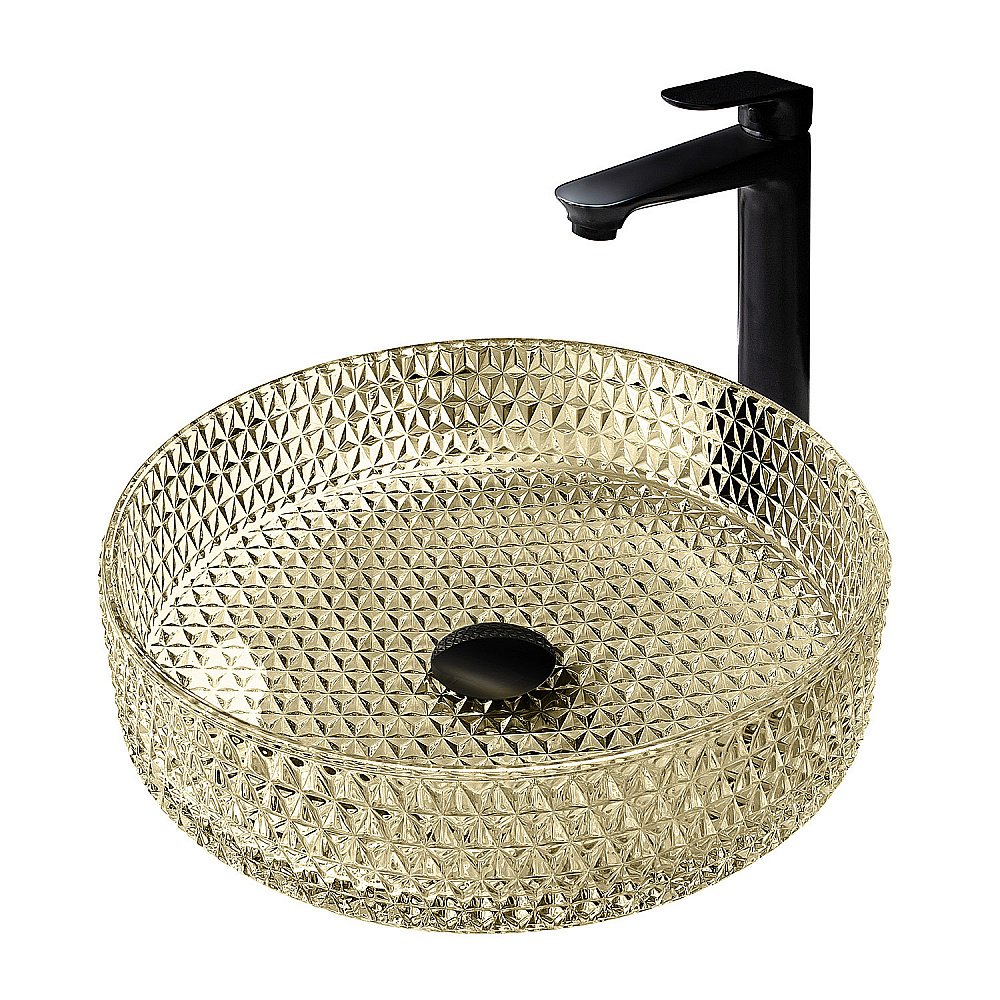 Раковина накладная ABBER Glas AK2301GG золото купить в интернет-магазине Sanbest