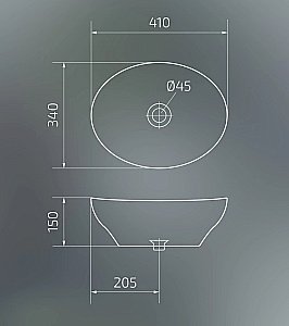 Раковина накладная Gid Esfera 41 Nc999 52229 белая, золото купить в интернет-магазине Sanbest