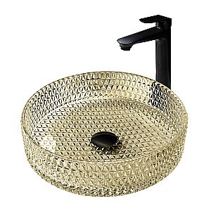 Раковина накладная ABBER Glas AK2301GG золото купить в интернет-магазине Sanbest