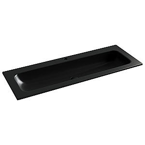 Тумба с раковиной Sancos Velta 120 VL120GG+CN7017MB серо-зеленая матовая/раковина черная матовая, с отверстием для ванной в интернет-магазине Sanbest