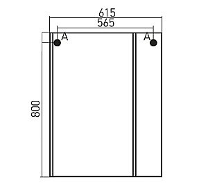Зеркало со шкафом MIXLINE Альфа 61 в ванную от интернет-магазине сантехники Sanbest