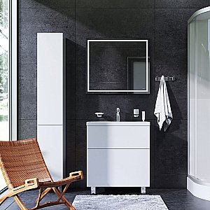 Тумба с раковиной напольная AM.PM Gem 75 белая глянцевая для ванной в интернет-магазине Sanbest