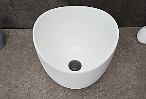 Раковина накладная Gid Creativo 36 N9303wg 51221 белая матовая, белый графит купить в интернет-магазине Sanbest