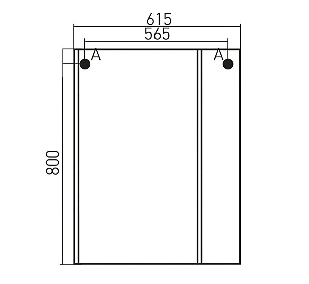 Зеркало со шкафом MIXLINE Альфа 61 в ванную от интернет-магазине сантехники Sanbest