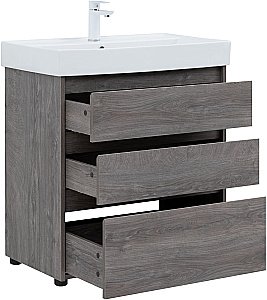 Тумба с раковиной Aquanet Nova Lite 302473 75 дуб рошелье для ванной в интернет-магазине Sanbest