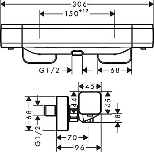 Термостат для душа Hansgrohe Ecostat E 15773000 купить в интернет-магазине сантехники Sanbest