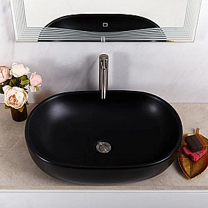Раковина накладная BelBagno 60 BB1084-H301 черная матовая купить в интернет-магазине Sanbest