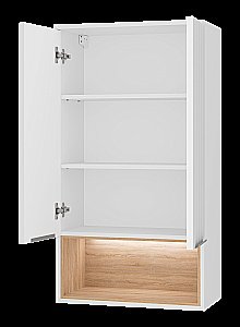 Шкаф подвесной Misty Enfida 60 ENF-08060-011 Белый / Дуб Сонома светлый для ванной в интернет-магазине сантехники Sanbest